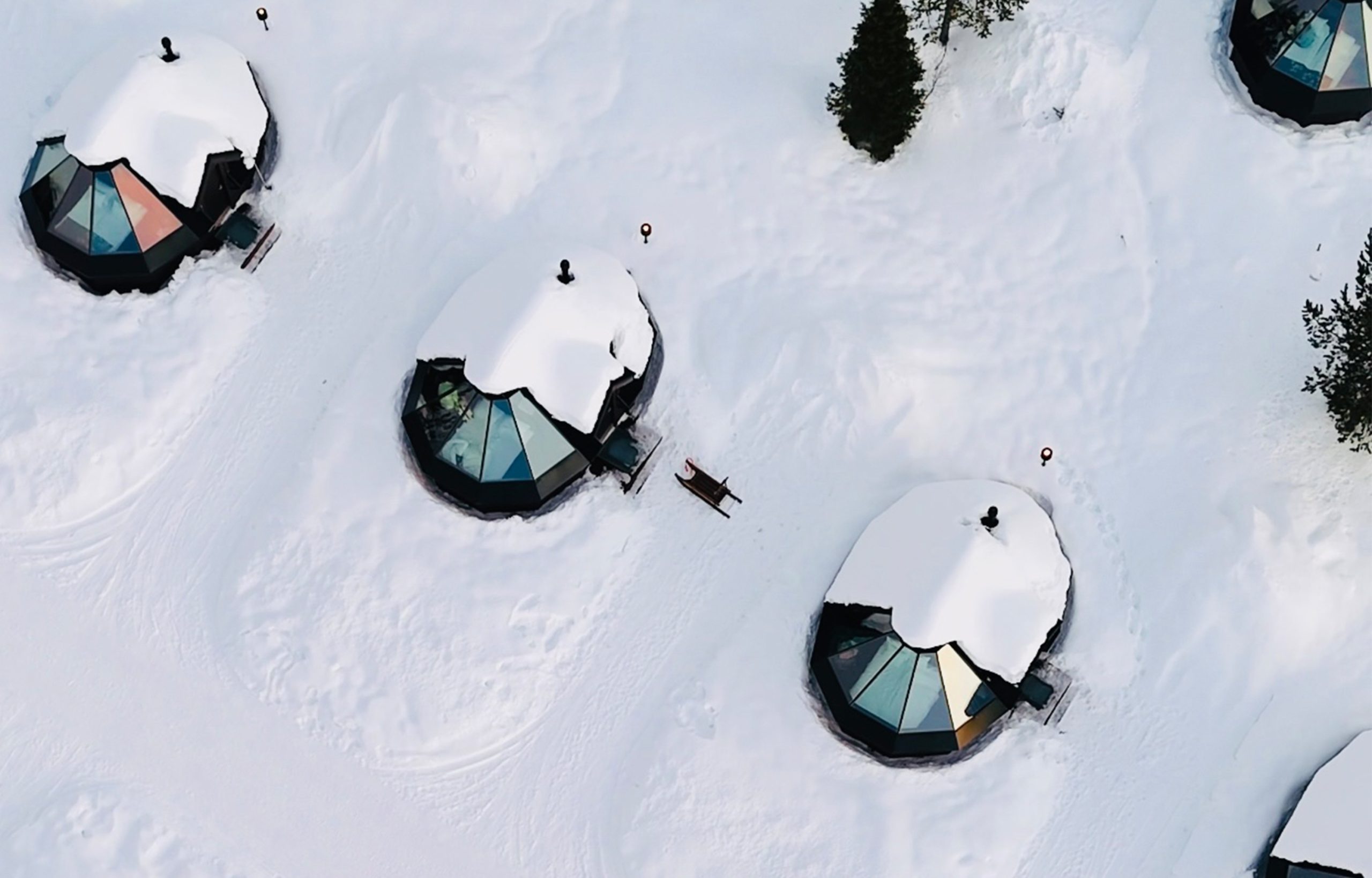 Snowy landscape in Finnish Lapland